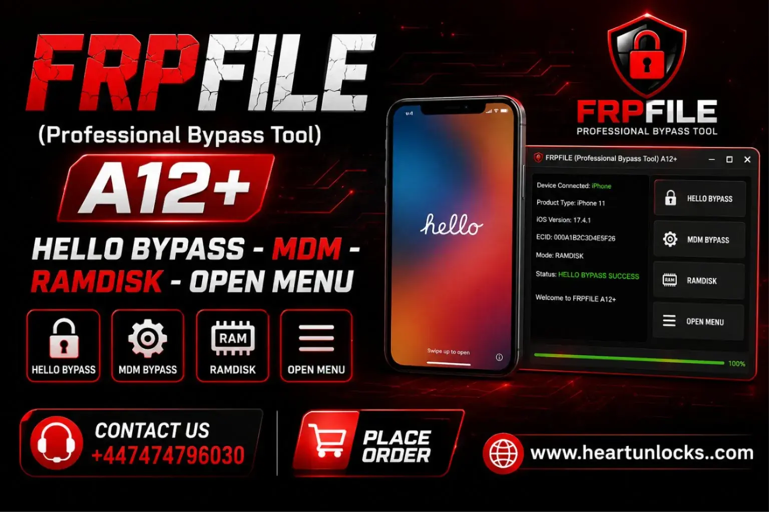 FRPFILE Ramdisk for A13 Bypass Passcode, Read Owner, Hardware Info, Hidden Account With Signal